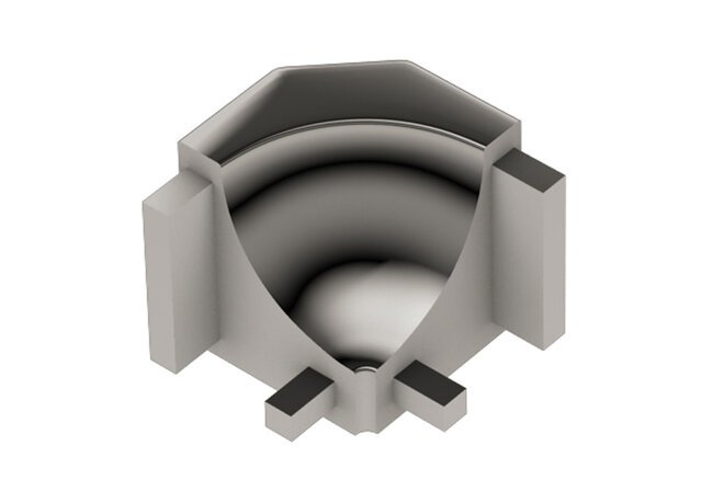 Schluter - DILEX-AHK - Coin intérieur 90° avec un radius de 3/8" - alum. anodisé nickel poli ||I90/AHK1S/ATG - Ceramed