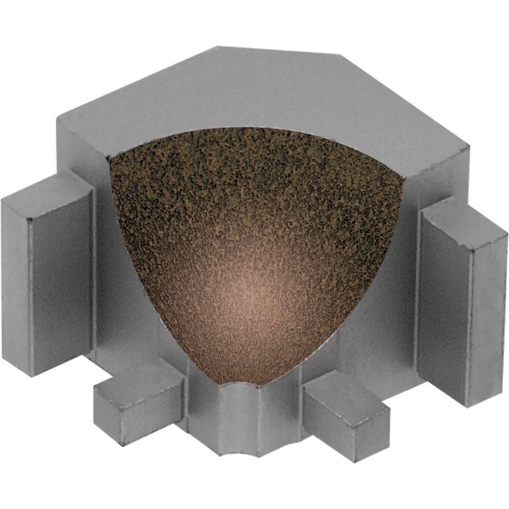 Schluter - DILEX-AHK - Coin intérieur 90° avec un radius de 3/8" - alum. bronze ||I90/AHK1S/TSOB - Ceramed