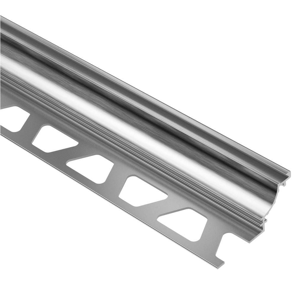 Schluter - DILEX-AHK Profilé à gorge avec un radius de 3/8" - aluminium anodisé chrome brossé 5/16" (8 mm) x 8' 2-1/2"