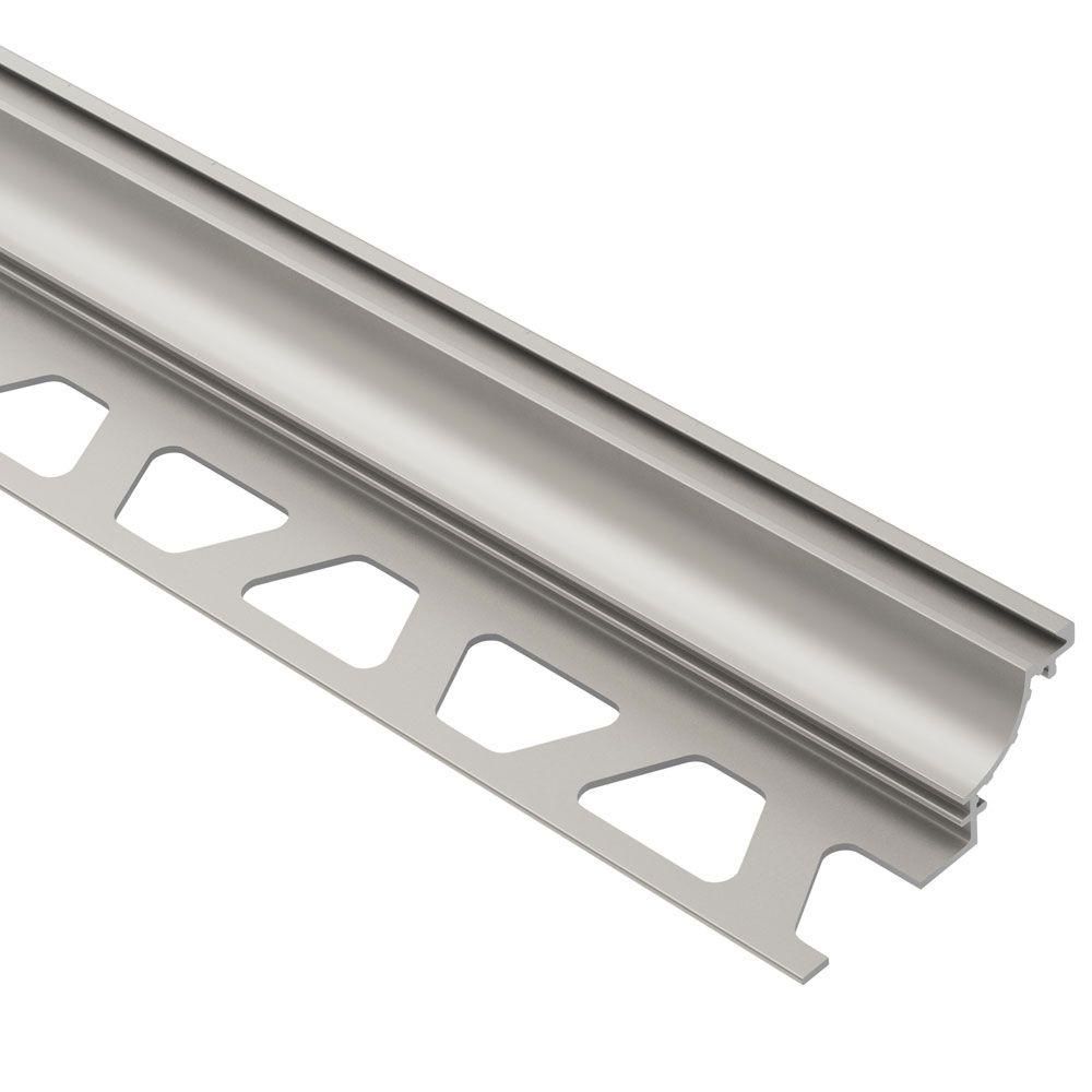 Schluter - DILEX-AHK Profilé à gorge avec un radius de 3/8" - aluminium anodizé nickel mat 9/16" (15 mm) x 8' 2-1/2"