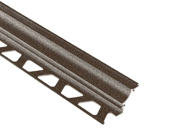 Schluter - DILEX-AHK - Profilé à gorge avec un radius de 3/8" - alum. anthracite clair 1/2" x 8' 2-1/2" ||AHK1S125TSLA - Ceramed