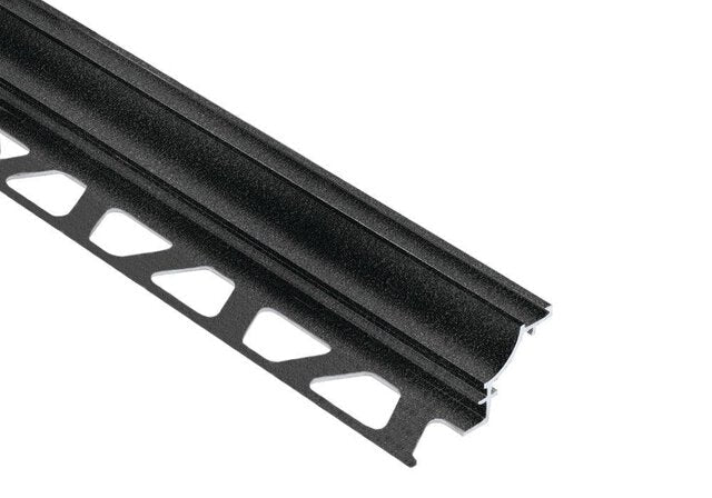 Schluter - DILEX-AHK - Profilé à gorge avec un radius de 3/8" - alum. anthracite foncé 1/2" x 8' 2-1/2" ||AHK1S125TSDA - Ceramed