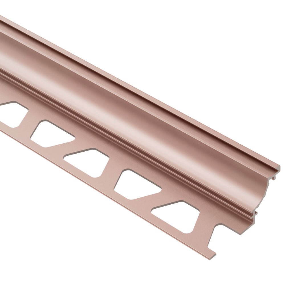 Schluter - DILEX-AHK - Profilé à gorge avec un radius de 3/8" - aluminium anodisé cuivre brossé 1/2" (12.5 mm) x 8' 2-1/2" ||AHK1S125AK - Ceramed