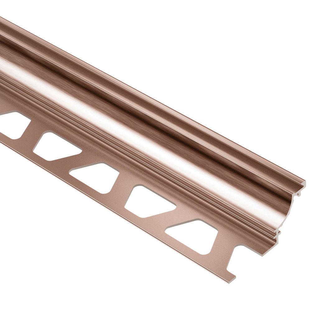 Schluter - DILEX-AHK - Profilé à gorge avec un radius de 3/8" - aluminium anodisé cuivre brossé 1/2" (12.5 mm) x 8' 2-1/2" ||AHK1S125AKGB - Ceramed