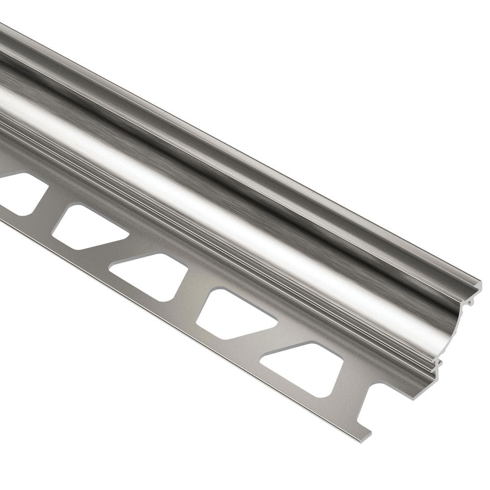 Schluter - DILEX-AHK - Profilé à gorge avec un radius de 3/8" - aluminium anodisé nickel brossé 1/2" (12.5 mm) x 8' 2-1/2" ||AHK1S125ATGB - Ceramed