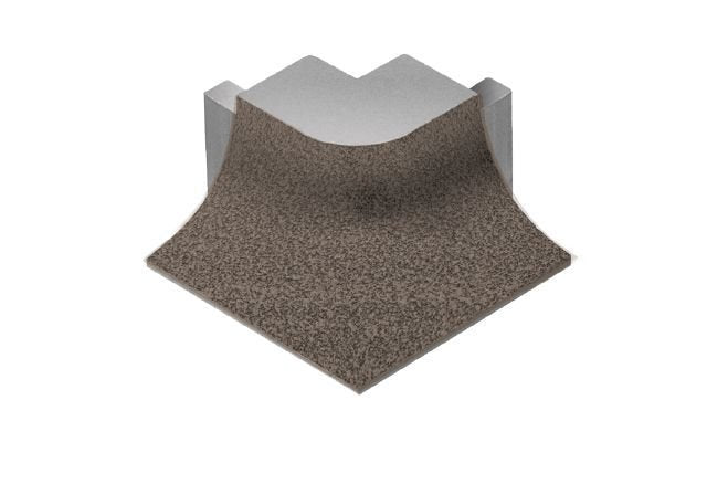 Schluter - DILEX-AHKA Coin extérieur 90° avec un radius de 3/8" (10 mm) - aluminium anthracite clair