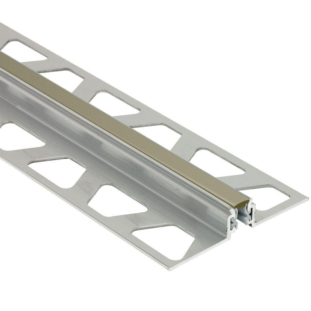Schluter - DILEX-AKWS Profilé de joint de surface avec zone de mouvement de PVC 1/4" - aluminium gris 5/16" (8 mm) x 8' 2-1/2"