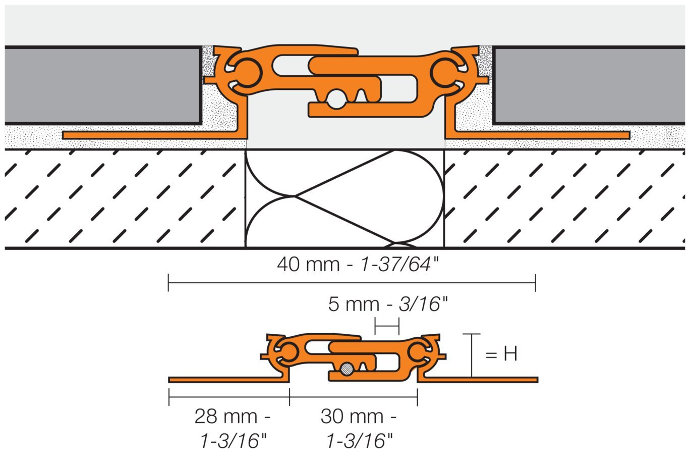 Schluter - DILEX-BT - joint d'expansion 3/4" - alum. mat ||AEBT200 - Ceramed