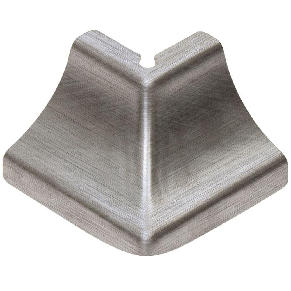 Schluter - DILEX-EHK Coin extérieur 135° 2-directions avec un radius de 23/32" (18 mm) - acier inoxydable (V2) brossé