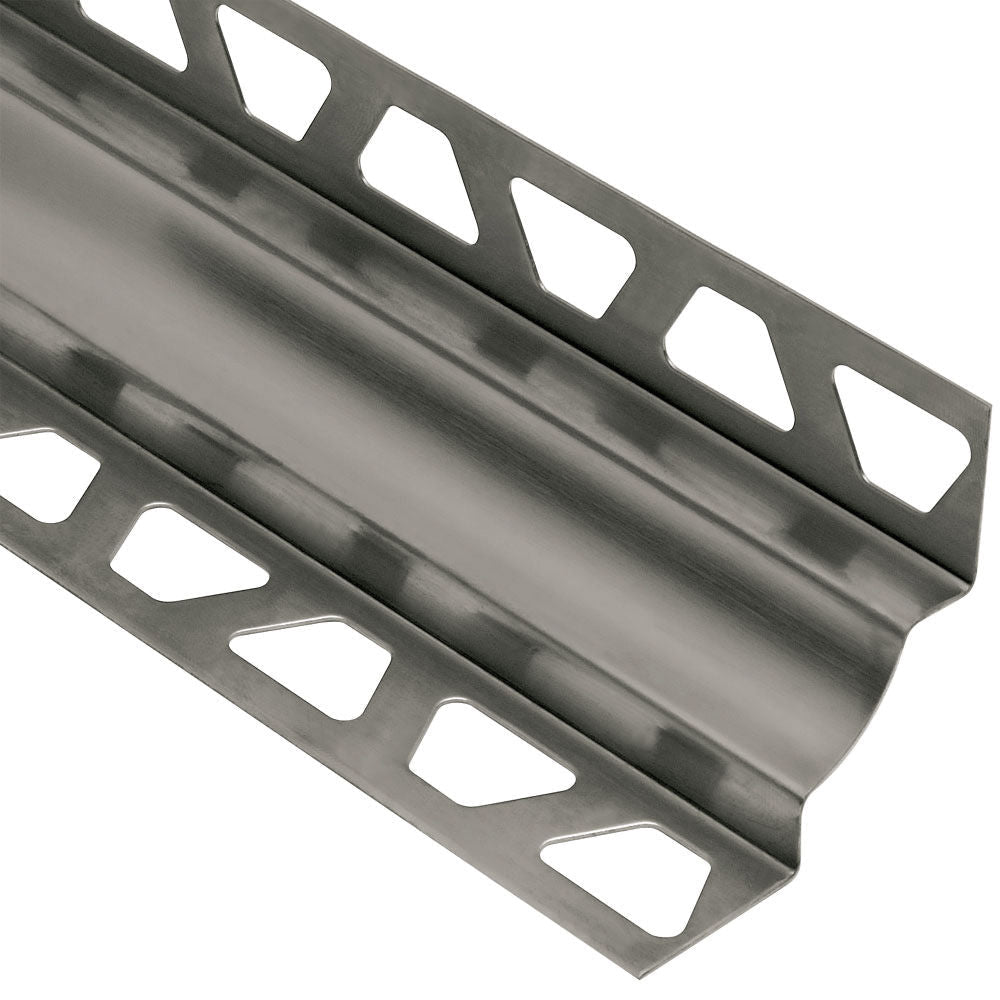 Schluter - DILEX-EHK Profilé à gorge avec un radius de 23/32" - acier inoxydable (V4) 5/8" (16 mm) x 5/8" x 8' 2-1/2"