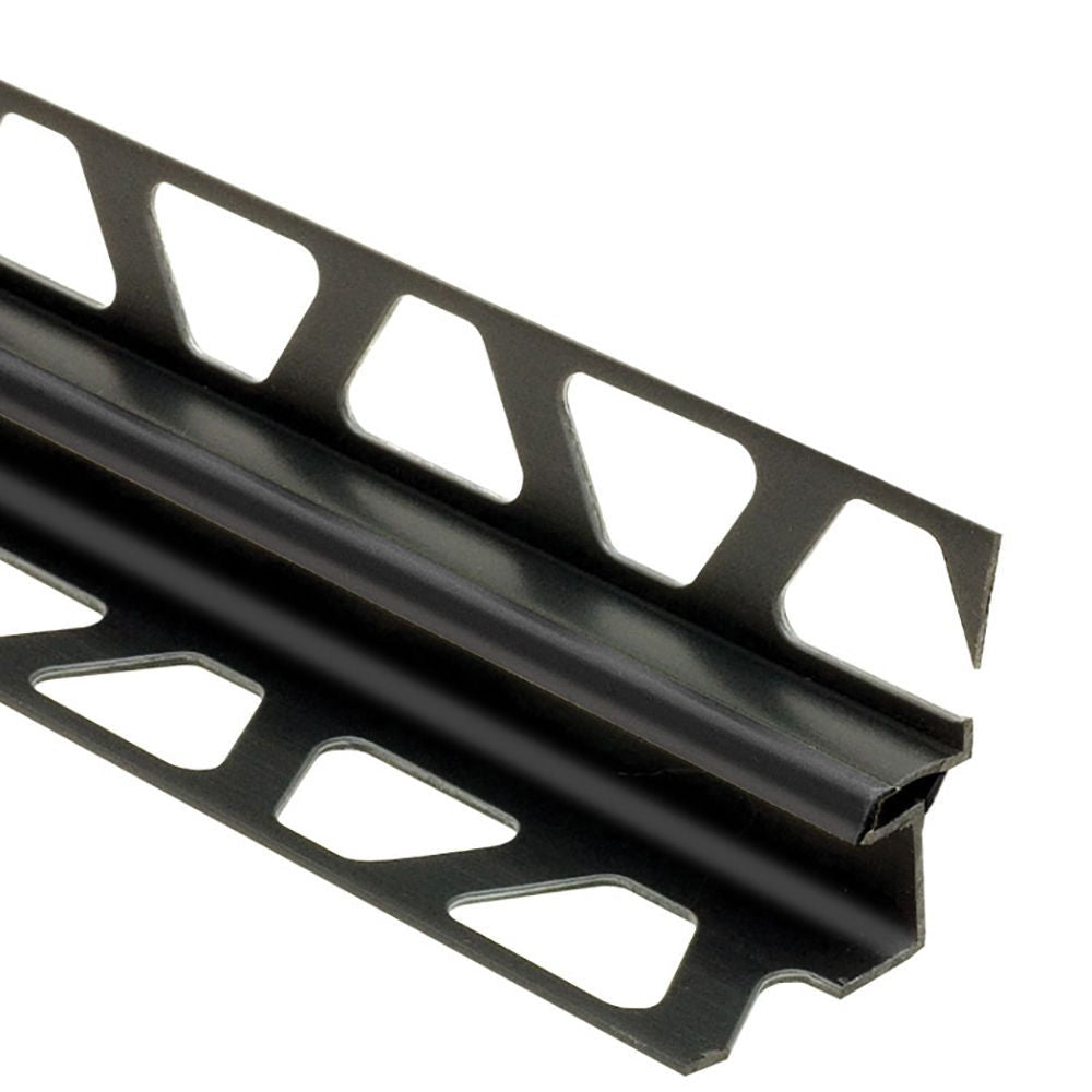 Schluter - DILEX-EKE Profilé de joint de mouvement pour angles muraux - plastique PVC noir 11/32" x 5/16" x 8' 2-1/2"