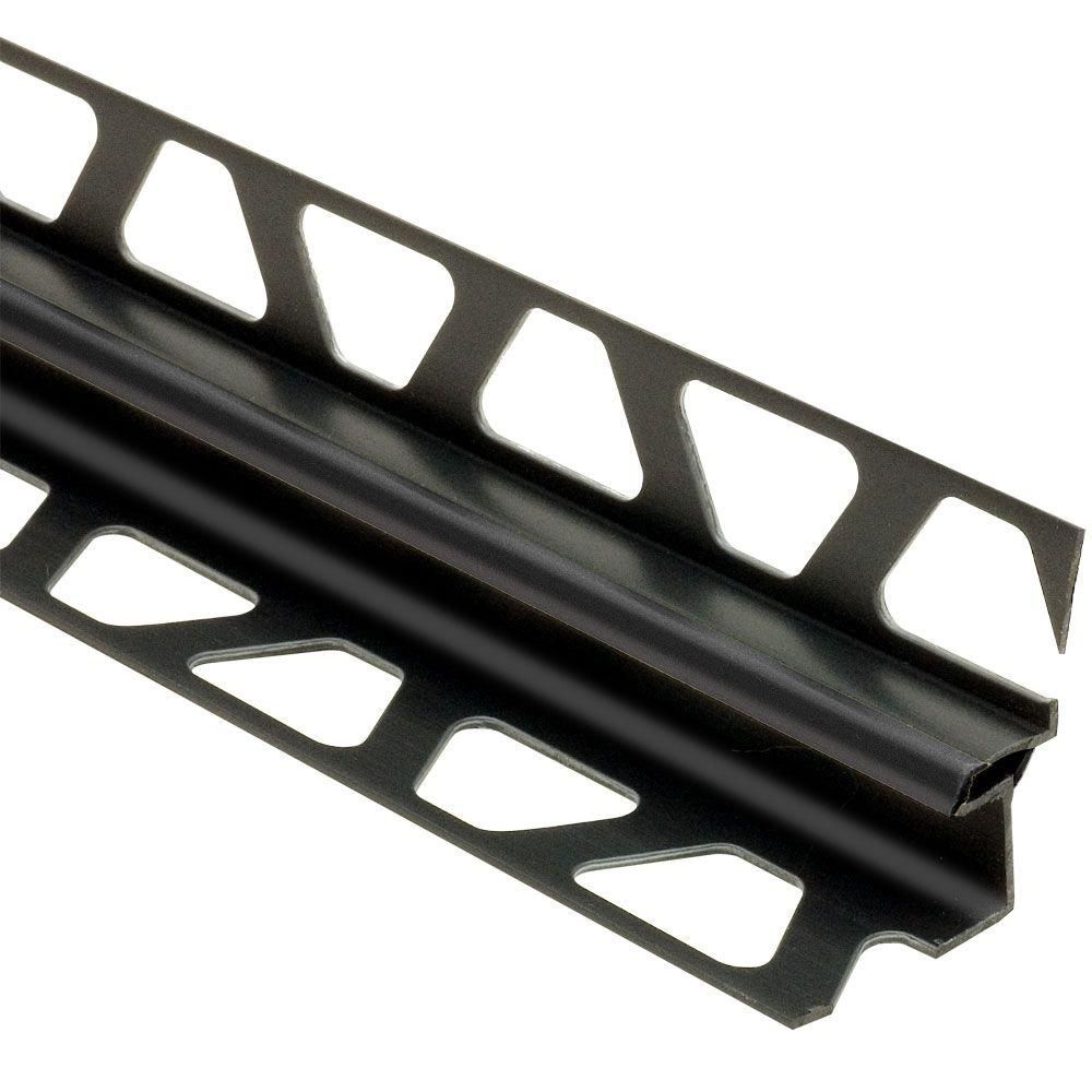 Schluter - DILEX-EKE Profilé de joint de mouvement pour angles muraux - plastique PVC noir 5/16" x 9/32" x 8' 2-1/2"
