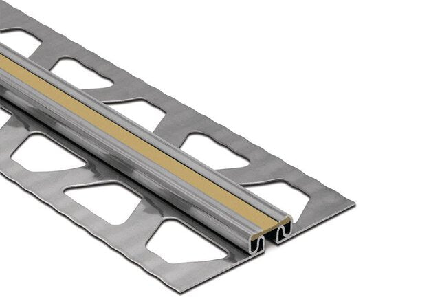 Schluter - DILEX-EKSB - 1/4" - acier inoxydable / joint 1/4" beige cl ||EKSB60HB - Ceramed