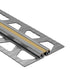 Schluter - DILEX-EKSB Profilé de joint de surface pour les revêtements de plancher plus minces - acier inoxydable (V2) avec joint de 1/4" beige clair 3/32" (2.5 mm) x 8' 2-1/2"