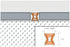 Schluter - DILEX-EZ - 9/32" joint déco 11/32" pvc chromé/jaune ||EZC/CG9 - Ceramed