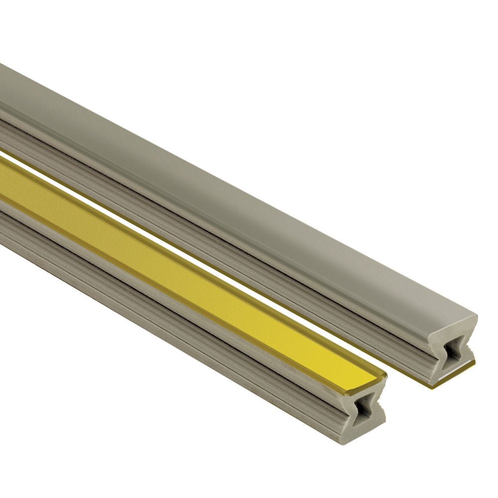 Schluter - DILEX-EZ Profilé décoratif pour joint de mouvement - plastique PVC laiton/gris 9/32" x 1/4" (6 mm) x 8' 2-1/2"