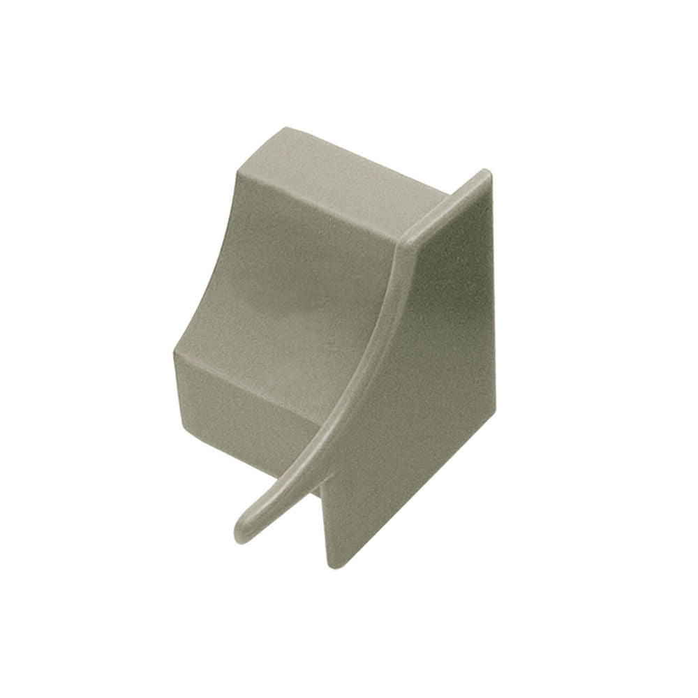 Schluter - DILEX-HK Cap de fermeture droit avec un radius de 11/16" (18 mm) - plastique PVC gris