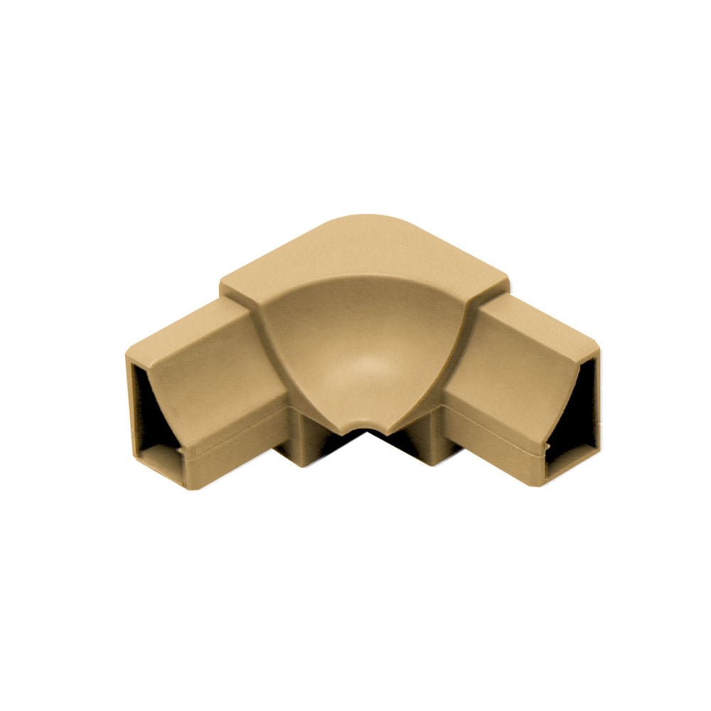Schluter - DILEX-HK Coin extérieur 90° 2-directions avec un radius de 11/16" (18 mm) - plastique PVC beige clair