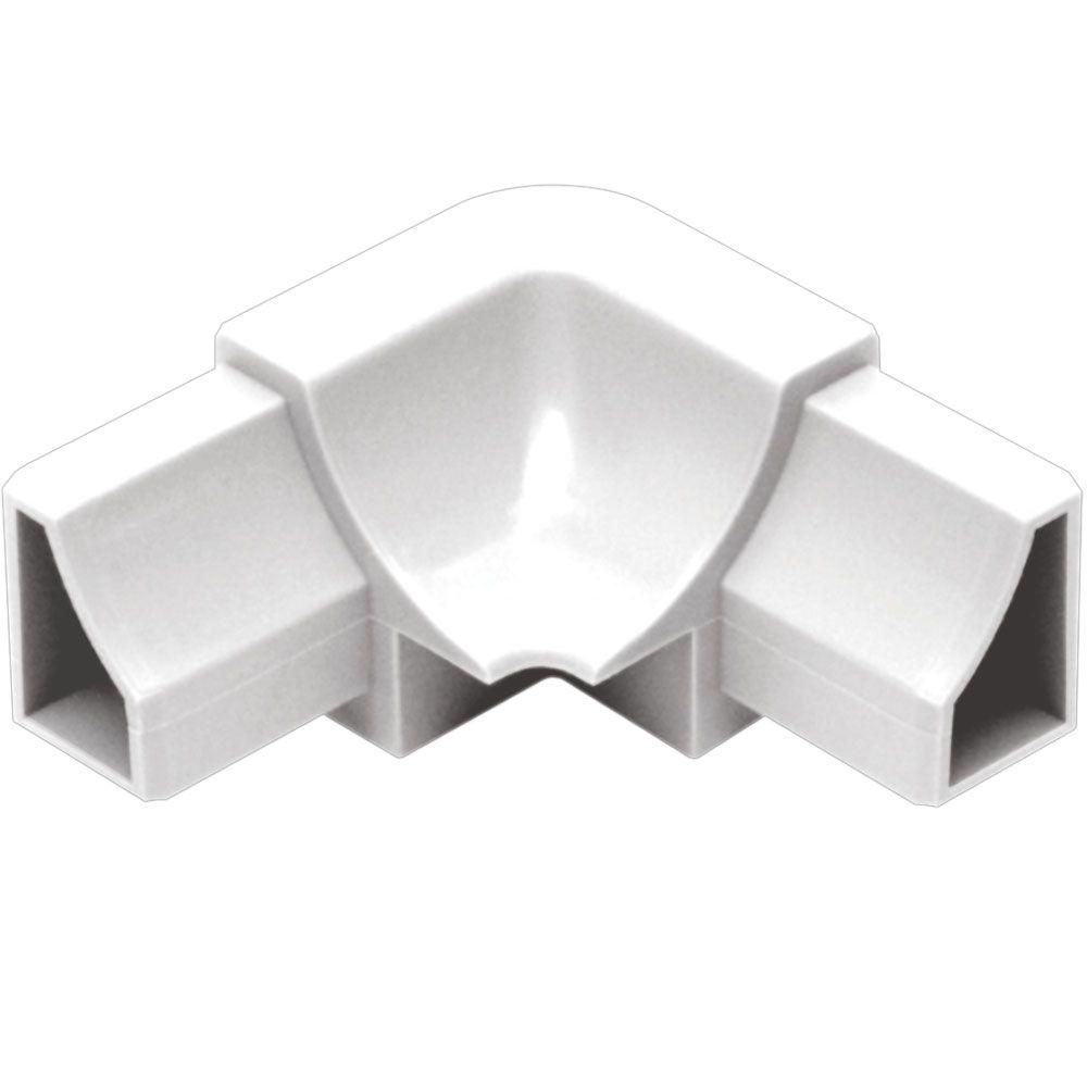 Schluter - DILEX-HK Coin intérieur 90° 2-directions avec un radius de 11/16" (18 mm) - plastique PVC blanc éclatant