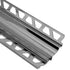 Schluter - DILEX-HKS Profilé à gorge avec un radius de 23/32" - acier inoxydable (V2) gris 1/2" x 7/16" x 8' 2-1/2"