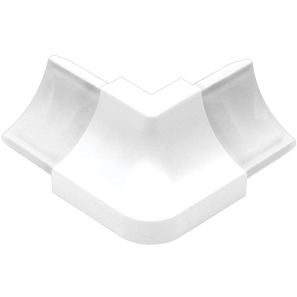 Schluter - DILEX-HKW Coin extérieur 90° avec un radius de 11/16" (18 mm) - plastique PVC blanc éclatant