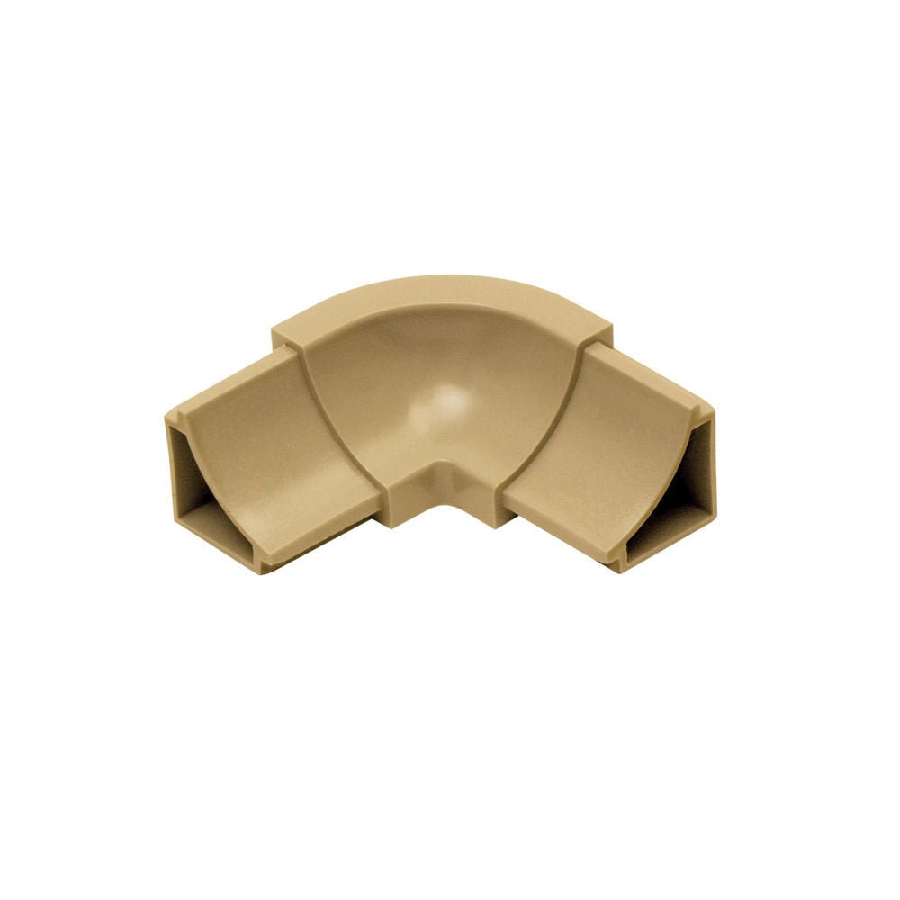 Schluter - DILEX-HKW Coin intérieur 90° 3-directions avec un radius de 11/16" (18 mm) - plastique PVC beige clair