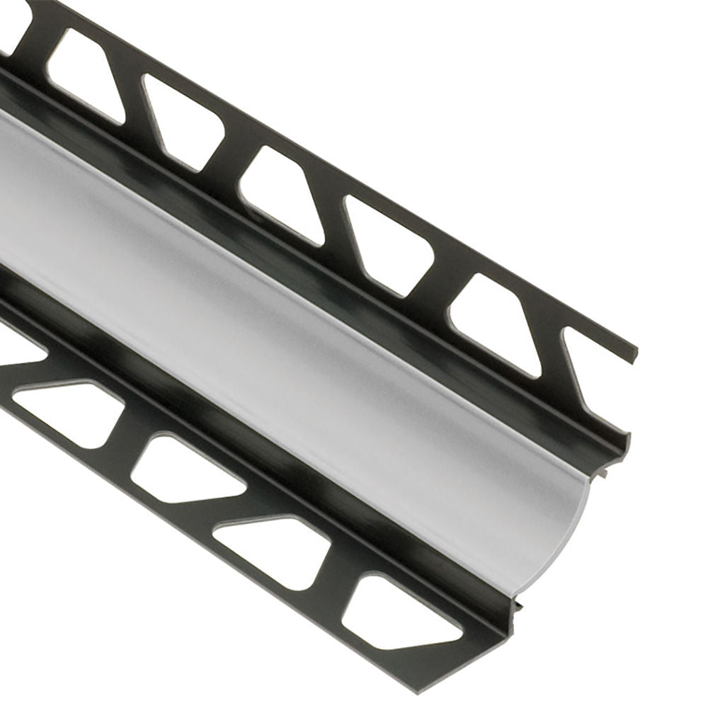 Schluter - DILEX-HKW Profilé à gorge avec un radius de 11/16" - plastique PVC gris classique 7/16" (11 mm) x 7/16" x 8' 2-1/2"