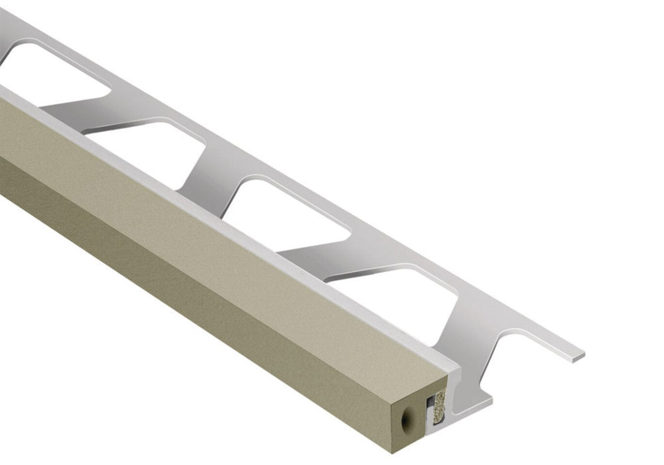 Schluter - DILEX-KSA - 1/2" - acier inoxydable / joint 3/8" gris ||EKSA125G - Ceramed