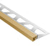 Schluter - DILEX-KSA Profilé pour joint de périmètre muni de ruban autoadhésif beige clair - acier inoxydable (V2) 1/2" (12.5 mm) x 8' 2-1/2"