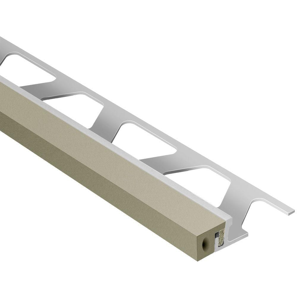 Schluter - DILEX-KSA Profilé pour joint de périmètre muni de ruban autoadhésif gris - aluminium 1/2" (12.5 mm) x 8' 2-1/2"