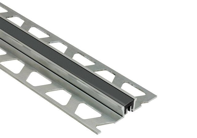 Schluter - DILEX-KSN - 17/32" - alum. / joint 7/16" noir ||AKSN140GS - Ceramed