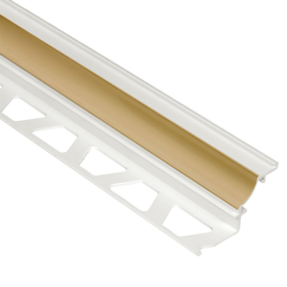 Schluter - DILEX-PHK Profilé à gorge avec un radius de 3/8" (10 mm) - plastique PVC beige clair 3/8" x 8' 2-1/2"