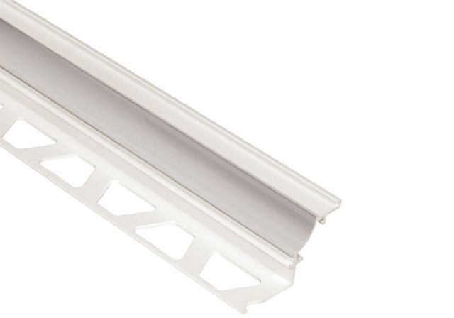 Schluter - DILEX-PHK Profilé à gorge avec un radius de 3/8" - plastique PVC gris classique 1/2" (12.5 mm) x 8' 2-1/2"