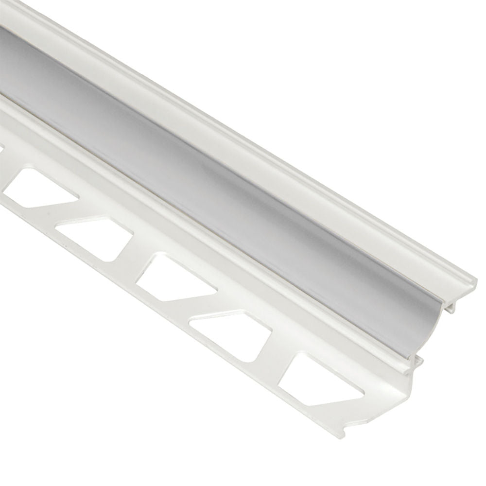 Schluter - DILEX-PHK Profilé à gorge avec un radius de 3/8" (10 mm) - plastique PVC gris classique 3/8" x 8' 2-1/2"