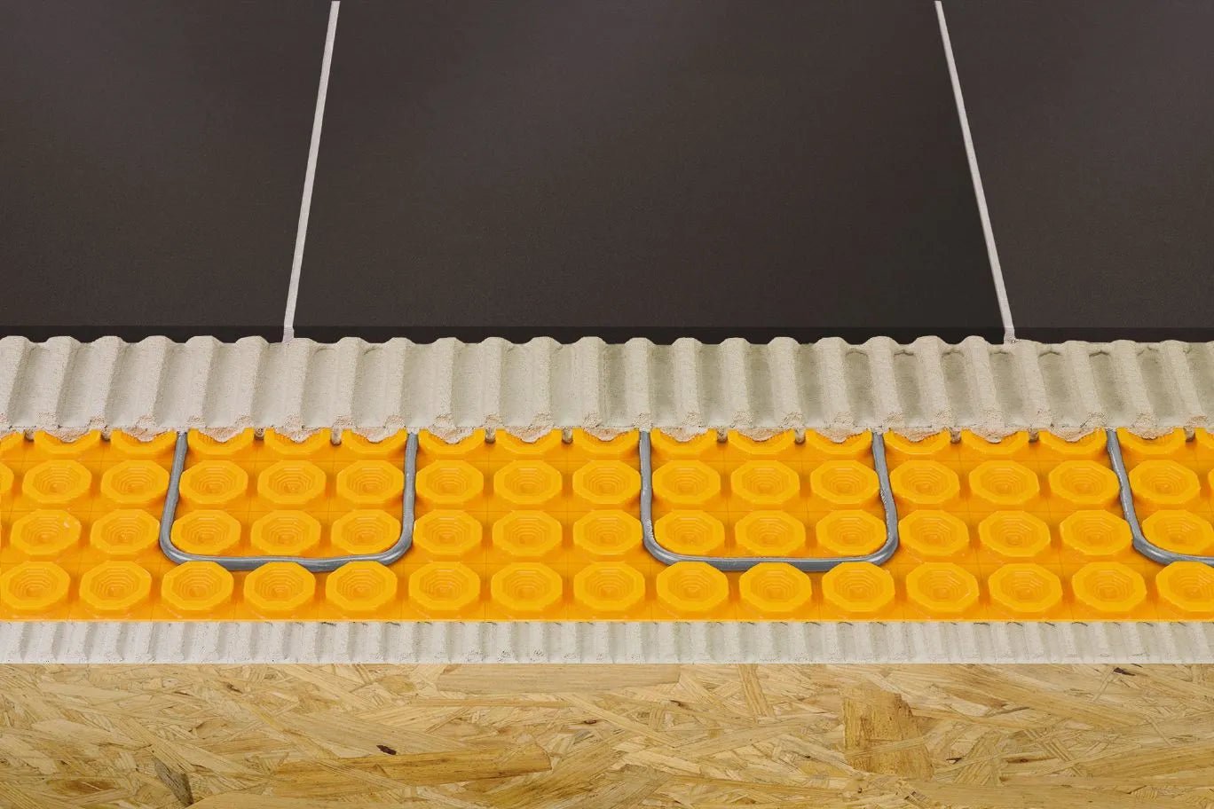 Schluter - DITRA-HEAT - (134.5 pi²) 5.5 mm - Membrane de désolidarisation en rouleau pour plancher chauffant - 3' 2-5/8" x 41' 10-3/4" ||DH512M - Ceramed