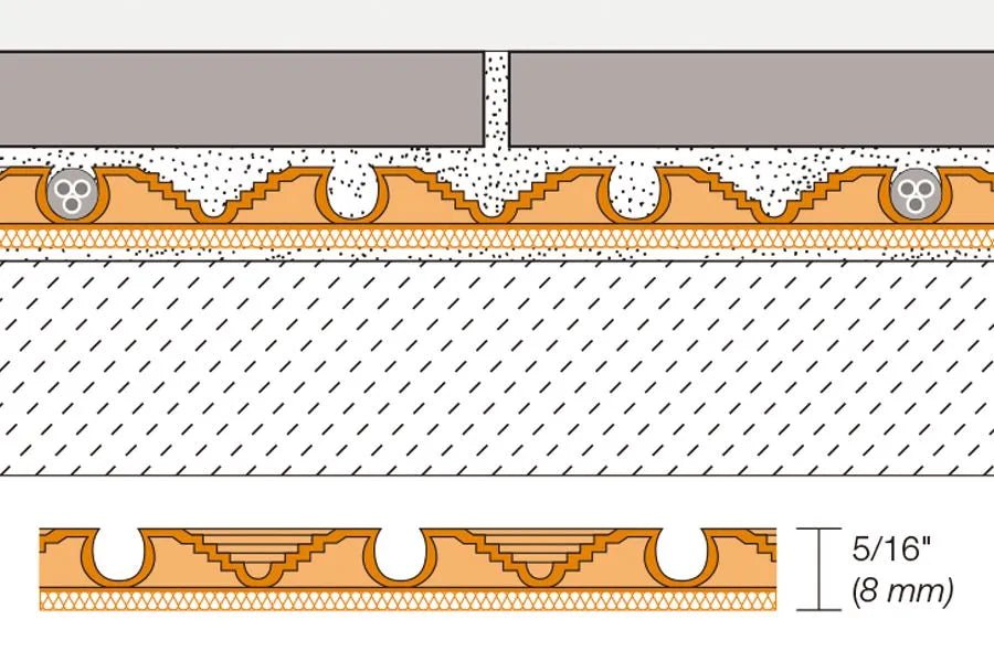 Schluter - DITRA-HEAT - (8.4 pi²) 8 mm - DUO Membrane de désolidarisation avec rupture thermique en feuille pour plancher chauffant - 3' 2-5/8" x 2' 7-3/8" ||DHD8MA - Ceramed