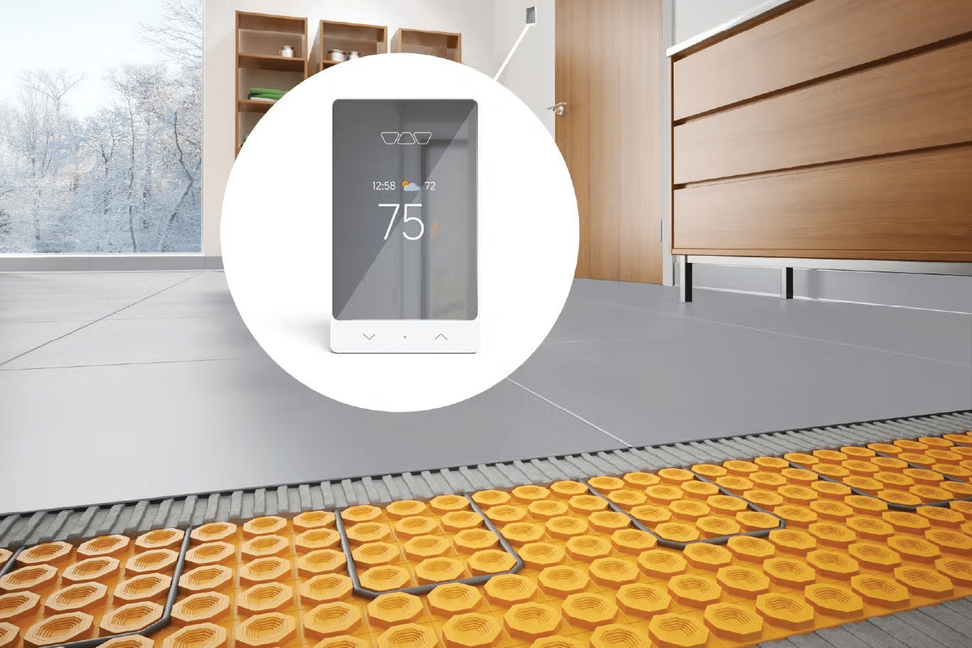 Schluter - DITRA-HEAT-E-R - S1 Thermostat WiFi intelligent - blanc éclatant ||DHERT105/BW - Ceramed