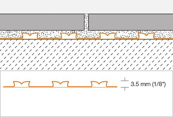 Schluter - DITRA-PS - Membrane de désolidarisation autocollante - 3' 2-3/4" x 2' 5" - 1/8" (7.75 pi²) ||DITRAPSMA - Ceramed