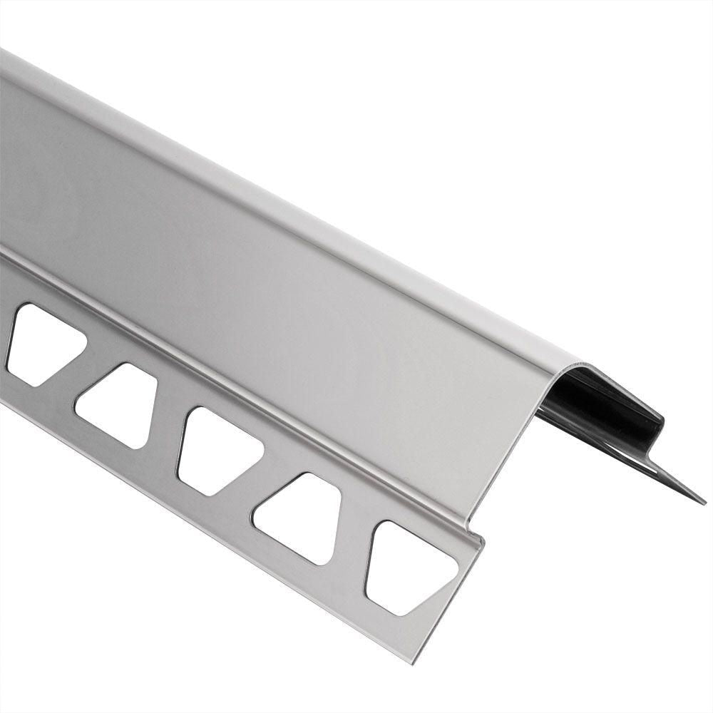 Schluter - ECK-E Profilé robustre de protection des angles extérieurs à 90° - acier inoxydable (V2) 1-15/32"x 6' 7" x 7/16" (11 mm)