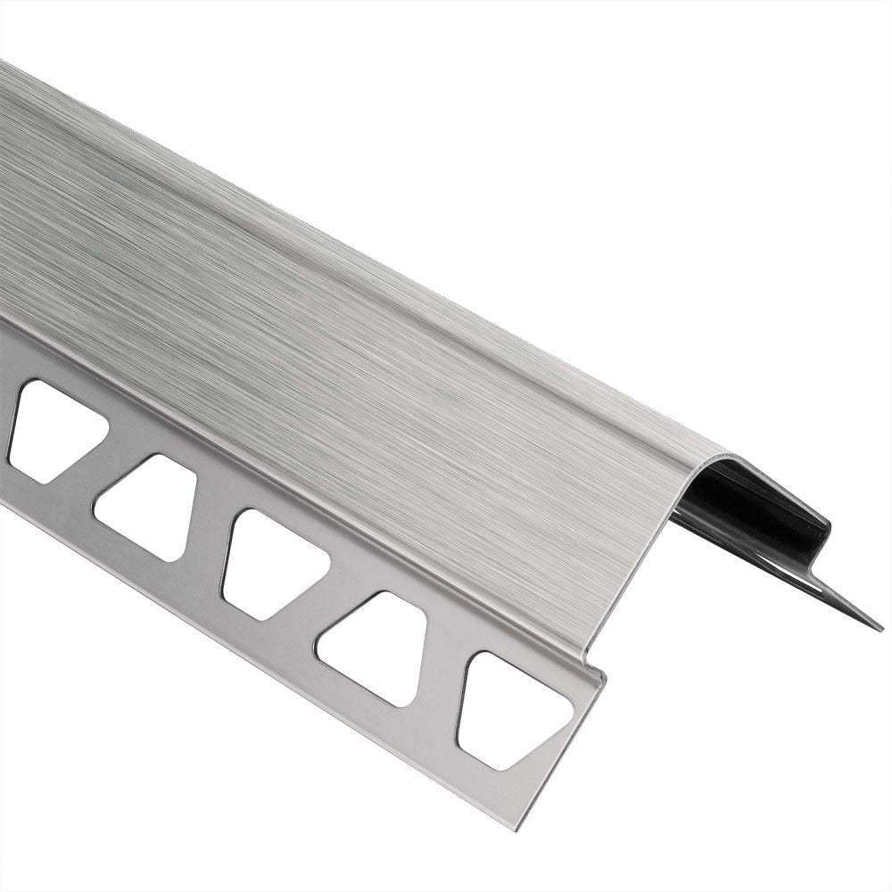 Schluter - ECK-E Profilé robustre de protection des angles extérieurs à 90° - acier inoxydable (V2) brossé 1-15/32"x 4' 11" x 7/16" (11 mm)