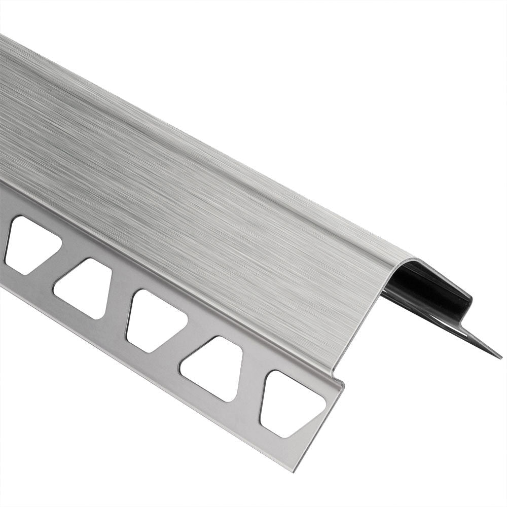 Schluter - ECK-E Profilé robustre de protection des angles extérieurs à 90° - acier inoxydable (V2) brossé 1-15/32"x 9' 10" x 1/4" (6 mm)