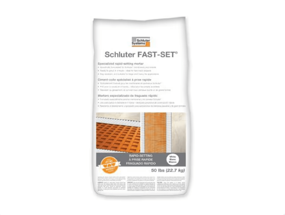 Schluter - FAST-SET - Ciment-colle spécialisé à prise rapide - blanc 50 lb ||SETF50W - Ceramed