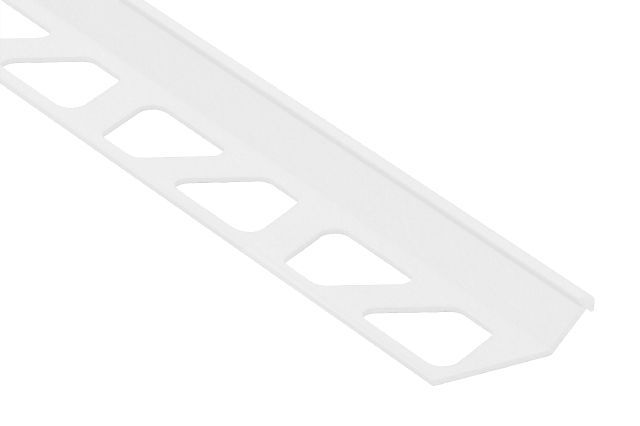 Schluter - FINEC Profilé de finition et de protection des rebords - aluminium blanc mat 1/2" (12.5 mm) x 8' 2-1/2"