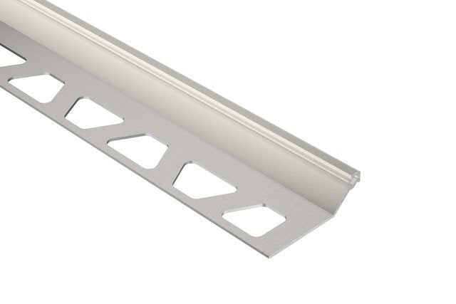 Schluter - FINEC - SQ Profilé de finition et de protection des rebords alum. grège 7/16" x 8' 2-1/2" ||FSQ110TSBG - Ceramed