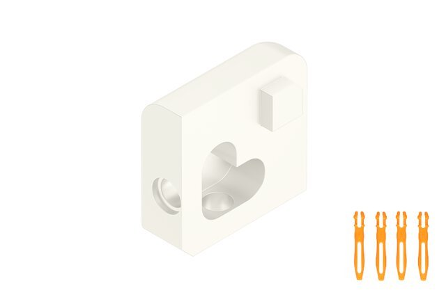Schluter - JOLLY - Coin extérieur 3/8" alum. blanc éclatant ||EV/J100BW - Ceramed