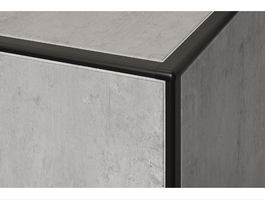 Schluter - JOLLY - Moulure de bordure de mur alum. anodisé bronze antique brossé - 1/2" x 8' 2-1/2" ||J125ABGB - Ceramed