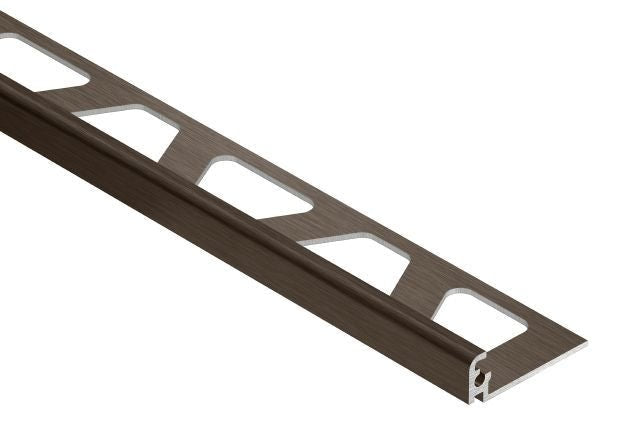 Schluter - JOLLY Moulure de bordure de mur aluminium anodisé bronze antique brossé 3/8" (10 mm) x 10'