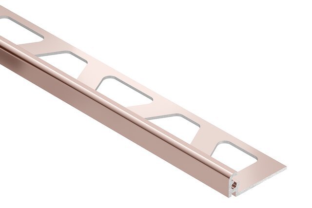Schluter - JOLLY - Moulure de bordure de mur alum. anodisé cuivre poli - 5/16" x 8' 2-1/2" ||J80AKG - Ceramed
