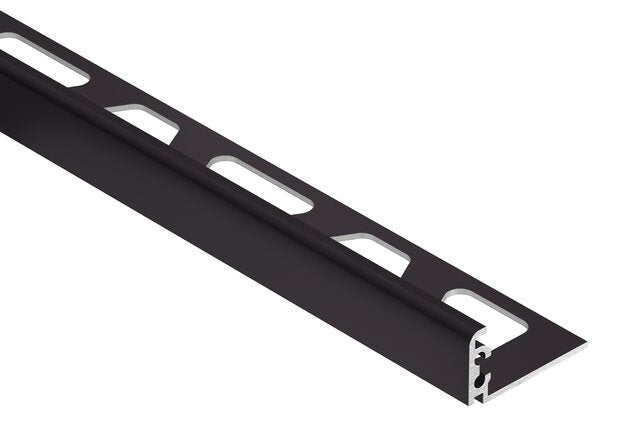 Schluter - JOLLY - Moulure de bordure de mur alum. brun noir - 1/2" x 8' 2-1/2" ||J125SB - Ceramed