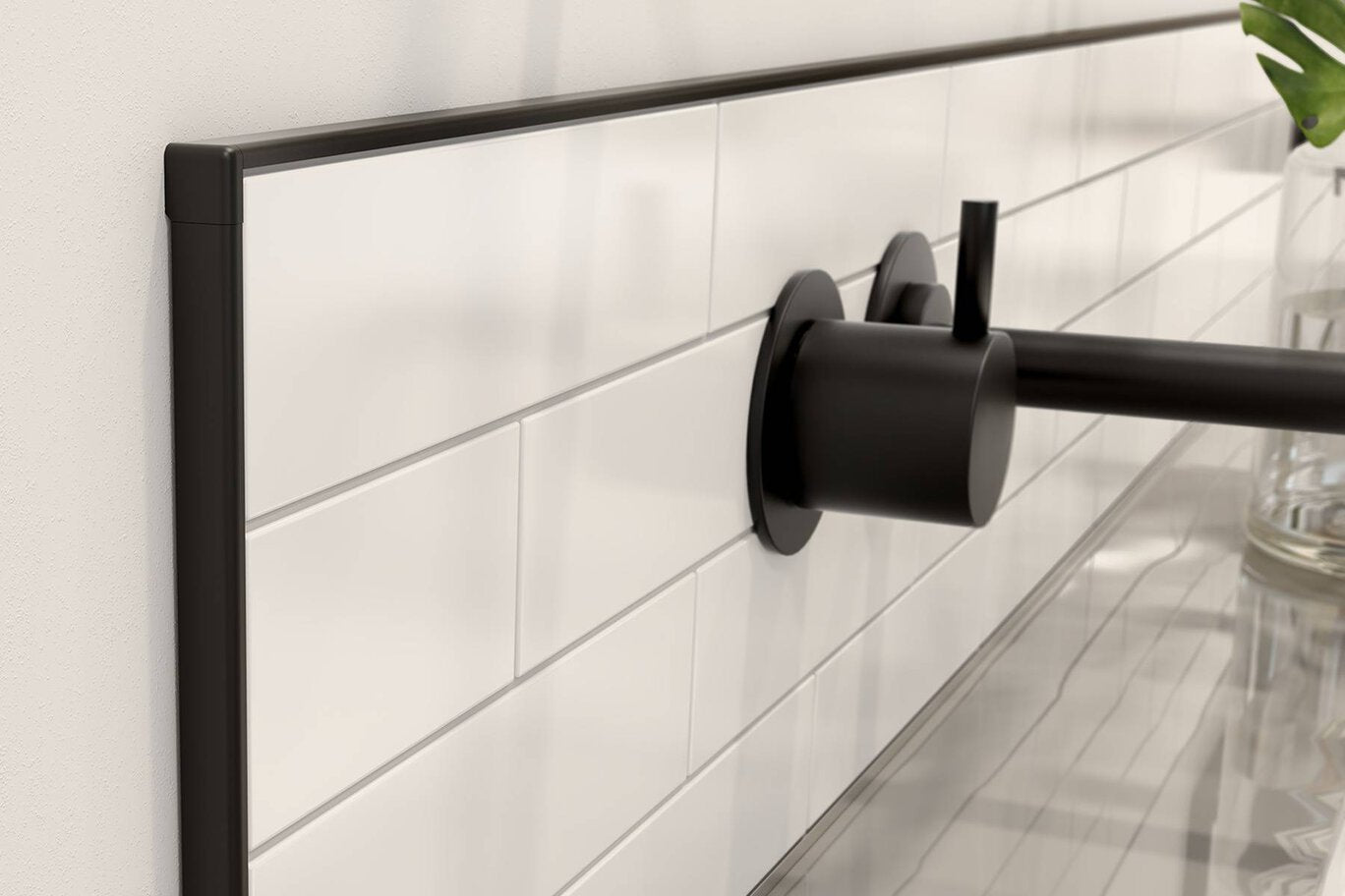 Schluter - JOLLY - Moulure de bordure de mur alum. brun noir - 1/2" x 8' 2-1/2" ||J125SB - Ceramed